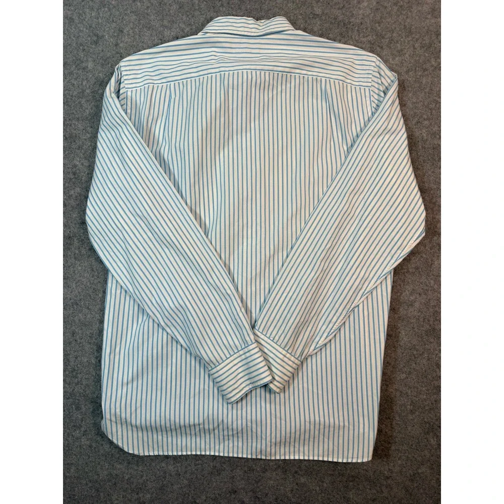 J.Crew Mens‎ Blue White Striped Button Down Shirt Long Sleeve Size M Medium